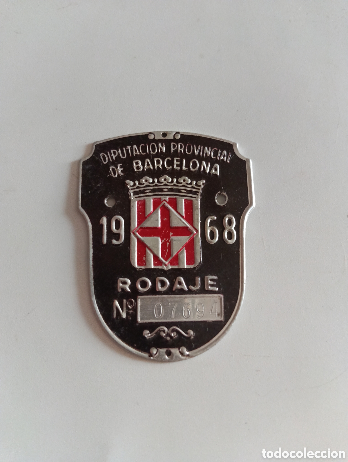 Collecting: ANTIGUA MATR&Iacute;CULA DE BICICLETA BARCELONA 1968
