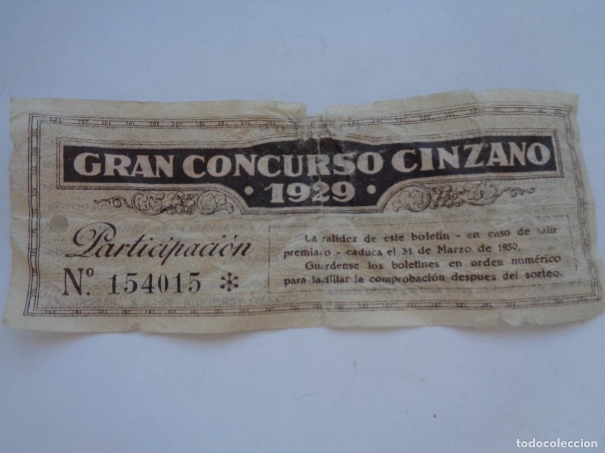 Coleccionismo: GRAN CONCURSO CINZANO 1929 : PREMIO COCHE PEUGEOT , RELOJ OMEGA, MANTON DE MANILA , ETC