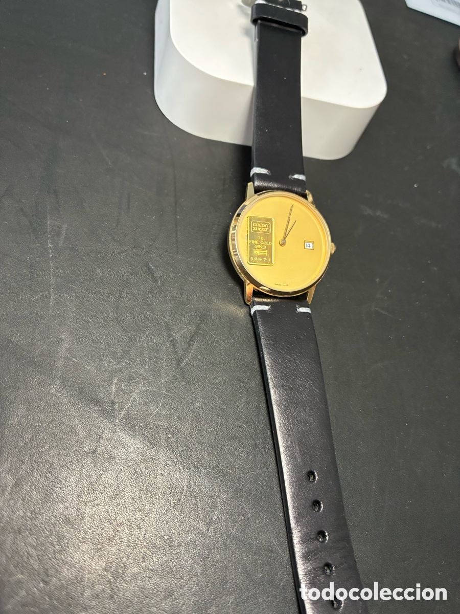 Coleccionismo: Reloj con lingote de oro suizo - Foto 4