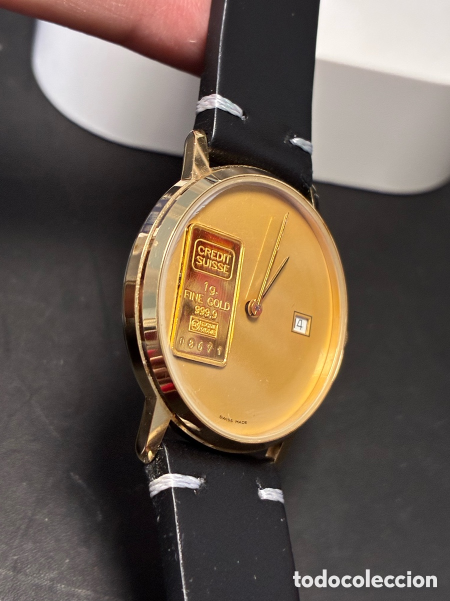 Coleccionismo: Reloj con lingote de oro suizo - Foto 10