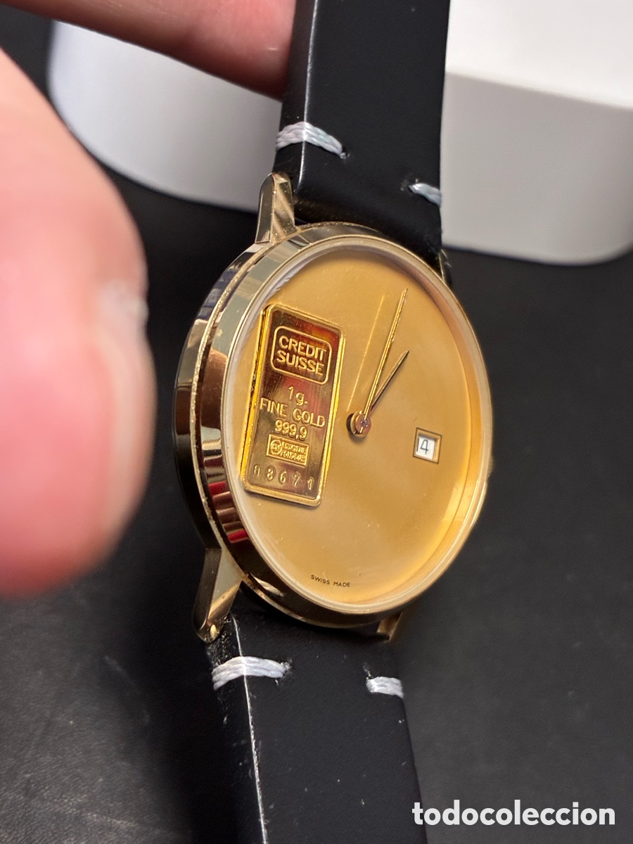 Collezionismo: Reloj con lingote de oro suizo
