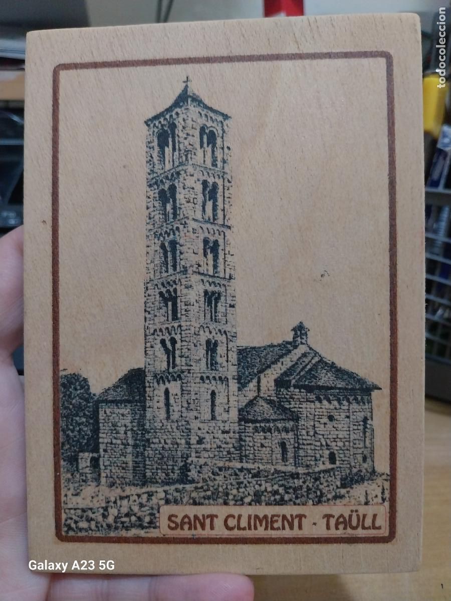 Colecionismo: SANT CLIMENT TAULL IMAGEN SOBRE MADERA 15 X 10.5CMS