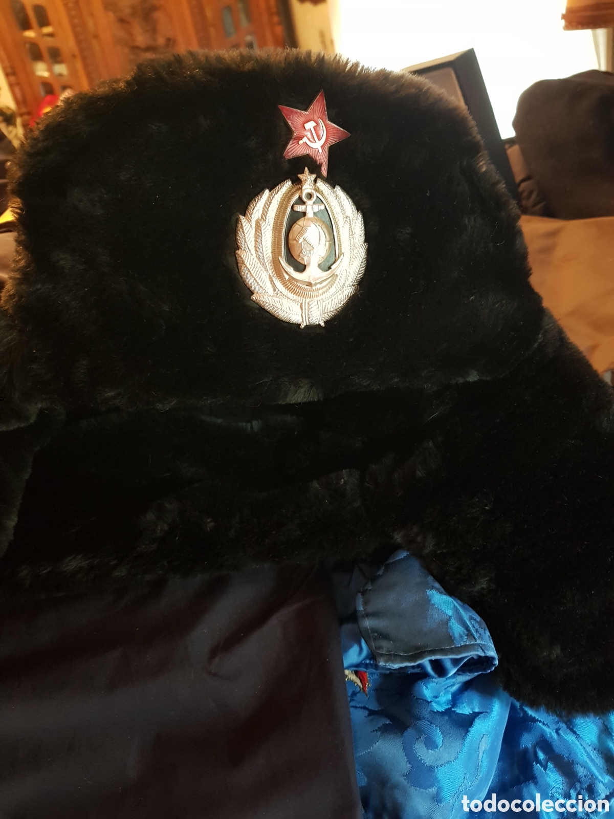 Collezionismo: ESPECTACULAR GORRO RUSO TALLA 62 NEGRO