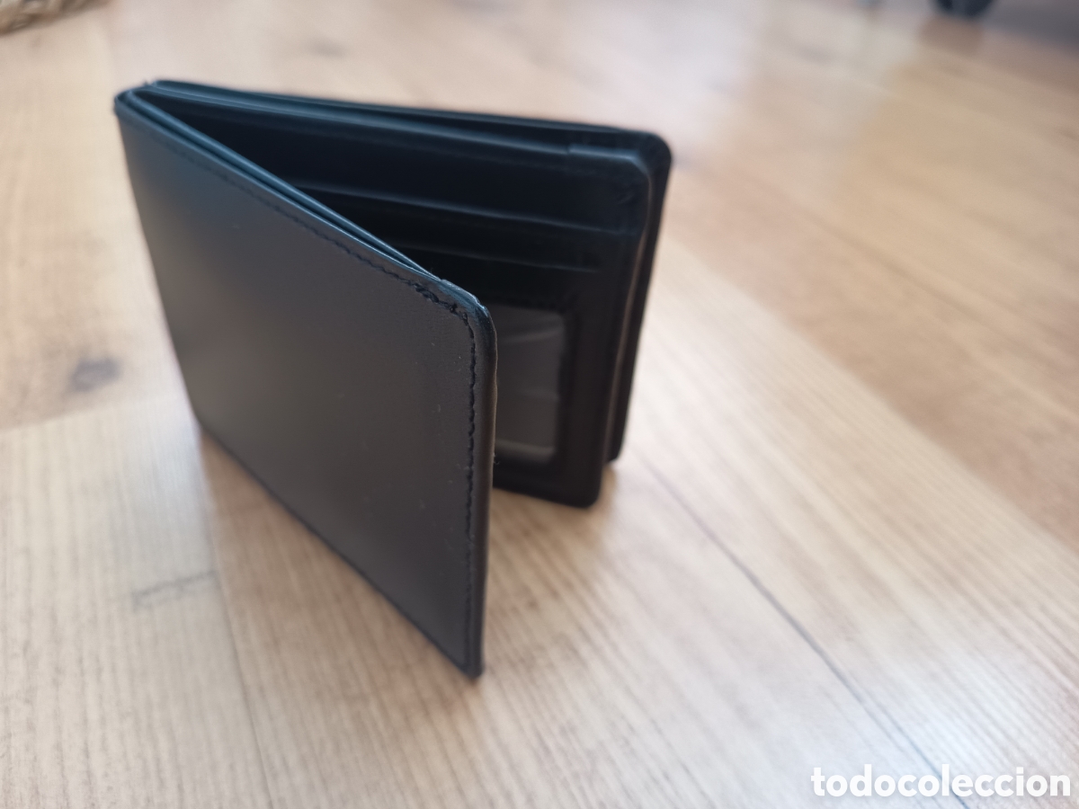 Coleccionismo: Cartera caballero billetera, negra. Unicaja. En su caja