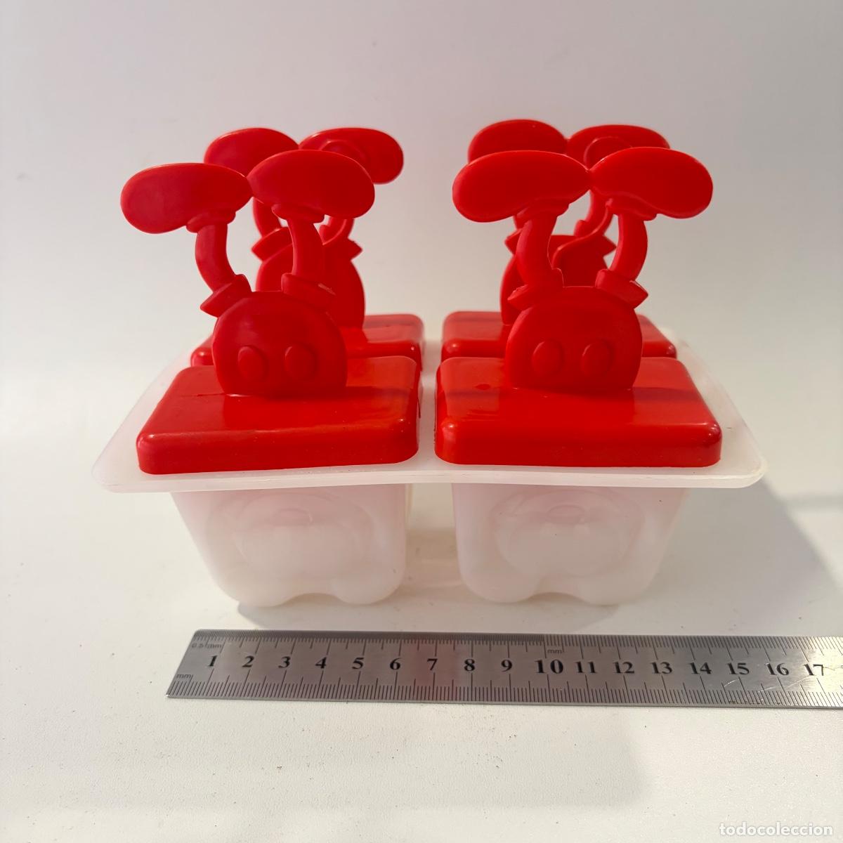 Collectionnisme: molde para hacer polos helados mickey mouse disney a&ntilde;os 70 - completo 4 unidades