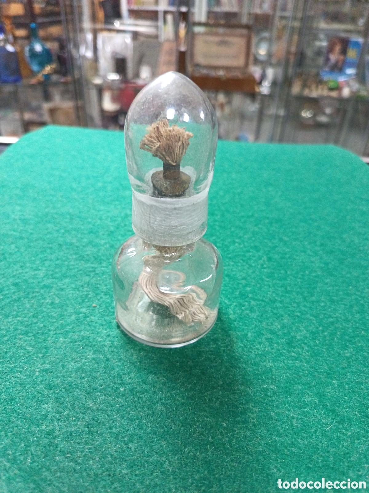 Collectionnisme: Quemador alcohol cristal, antiguo.