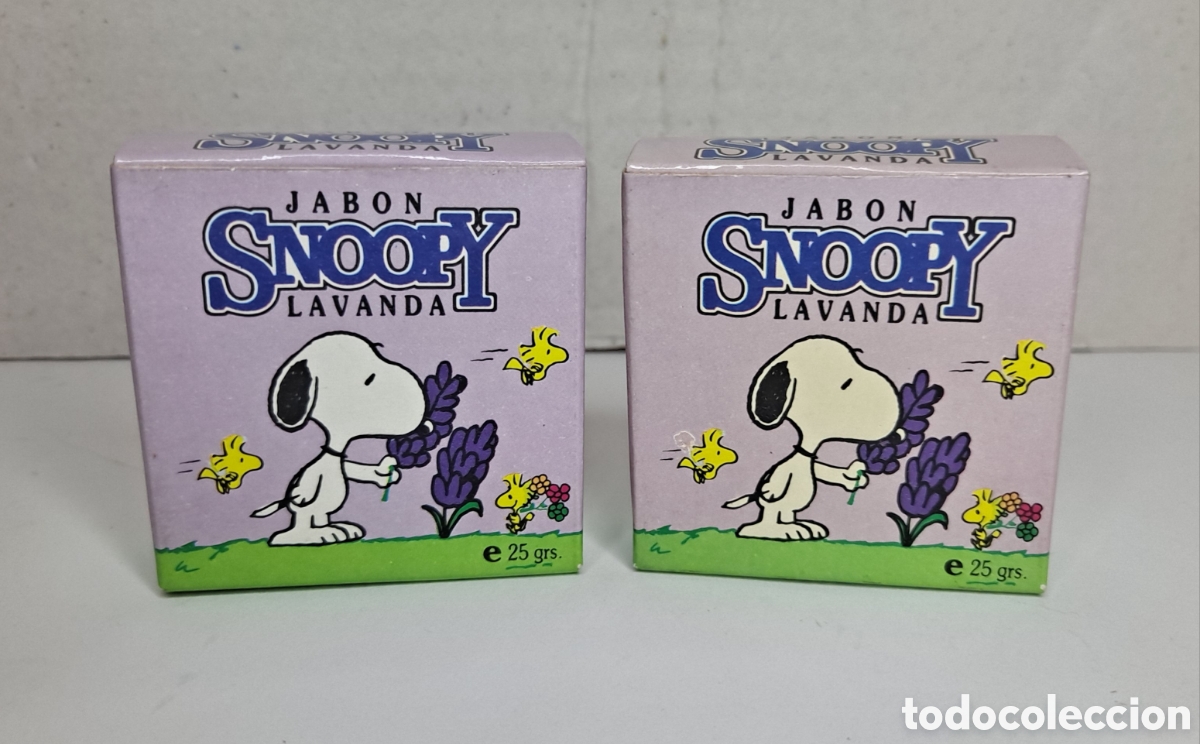 Colecionismo: 2 CAJAS PASTILLA DE JAB&Oacute;N. SNOOPY. LAVANDA. NUEVOS. SEGURA PERFUMES. REF 868.