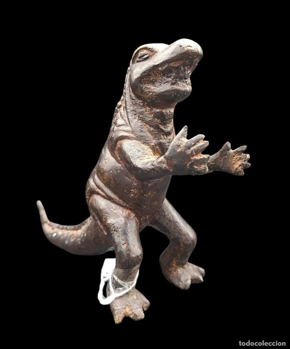 Sammeln: Antigua figura de dinosaurio o Godzilla en bronce o hierro