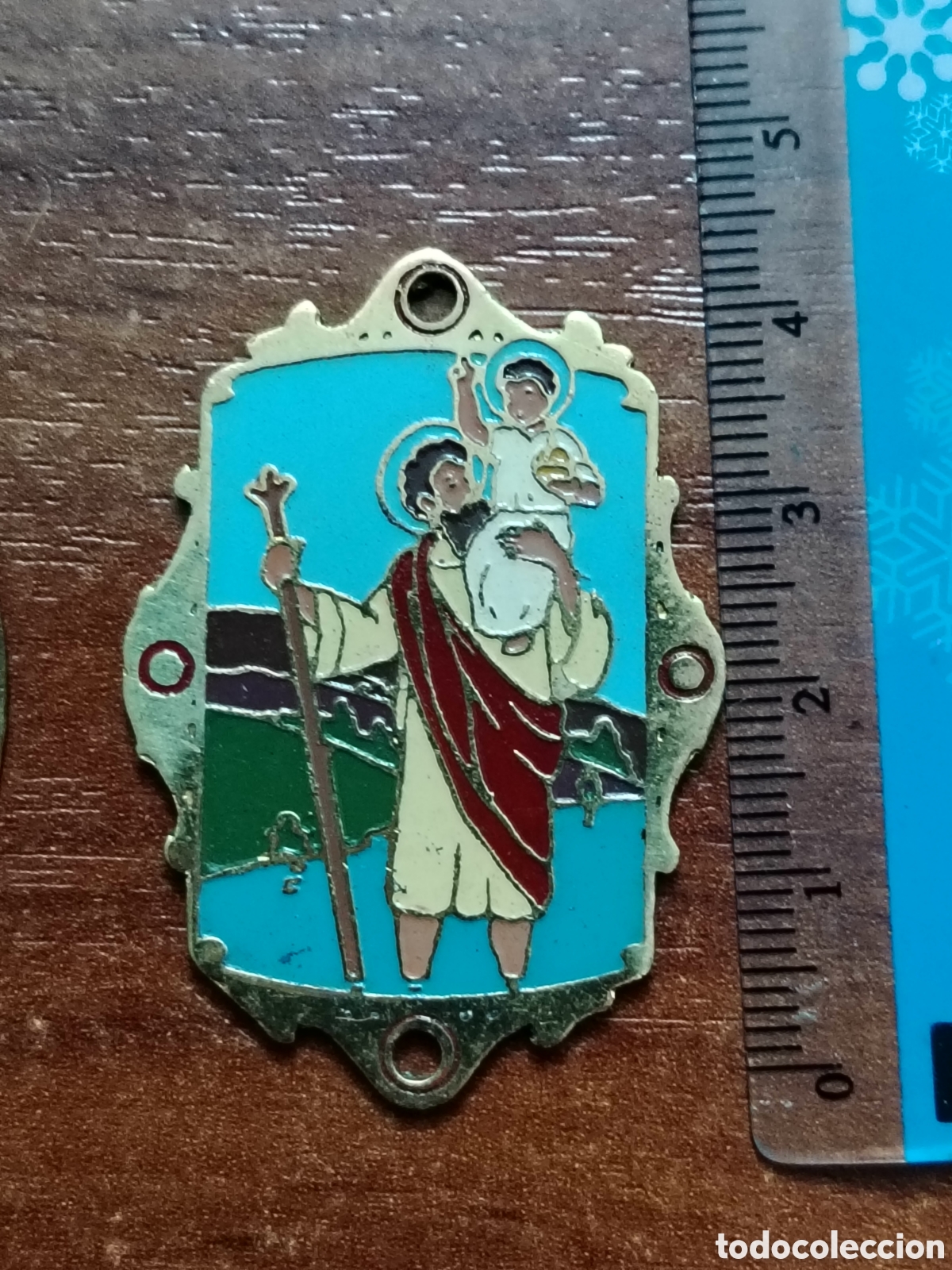 Coleccionismo: Tres chapas antiguas de San Cristobal - Foto 5