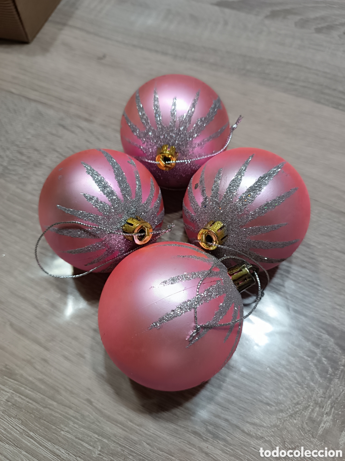 Coleccionismo: Bolas &Aacute;rbol Navidad rosa - Foto 1