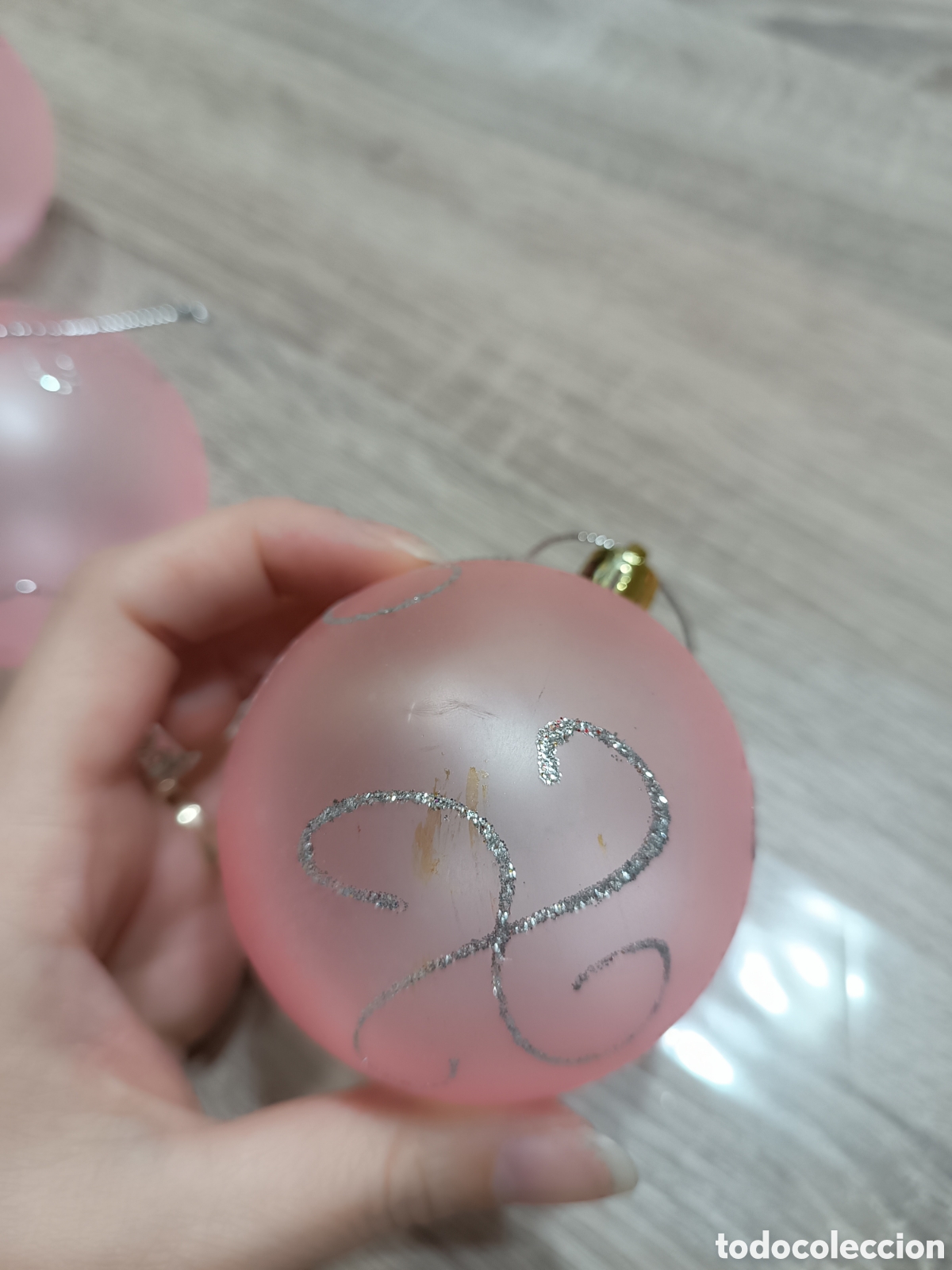 Coleccionismo: Bolas &aacute;rbol Navidad rosa - Foto 3