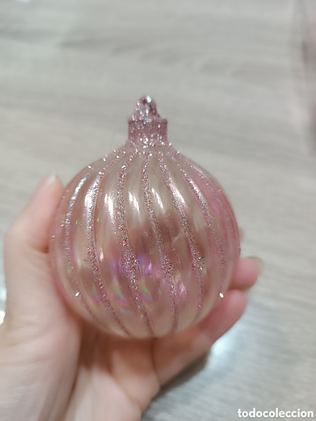 Coleccionismo: Bolas &aacute;rbol Navidad purpurina - Foto 4