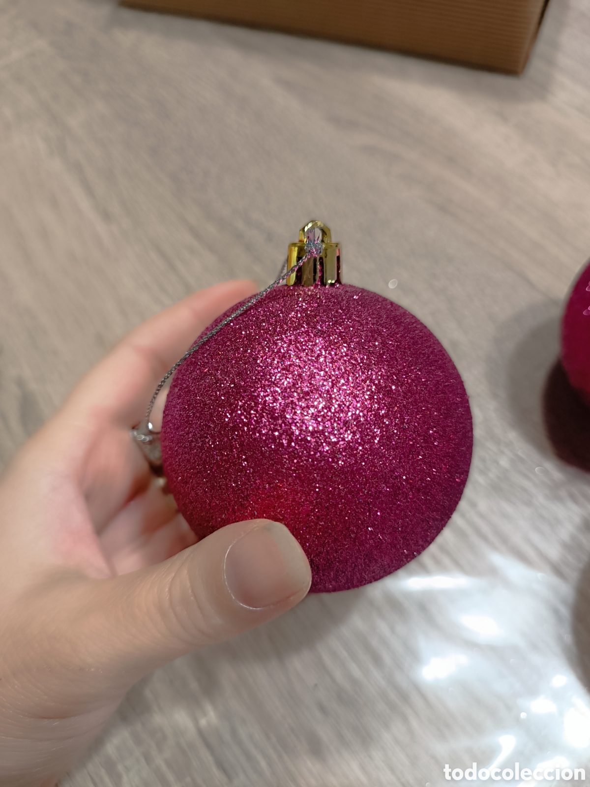 Coleccionismo: Bolas &aacute;rbol Navidad fucsia - Foto 3