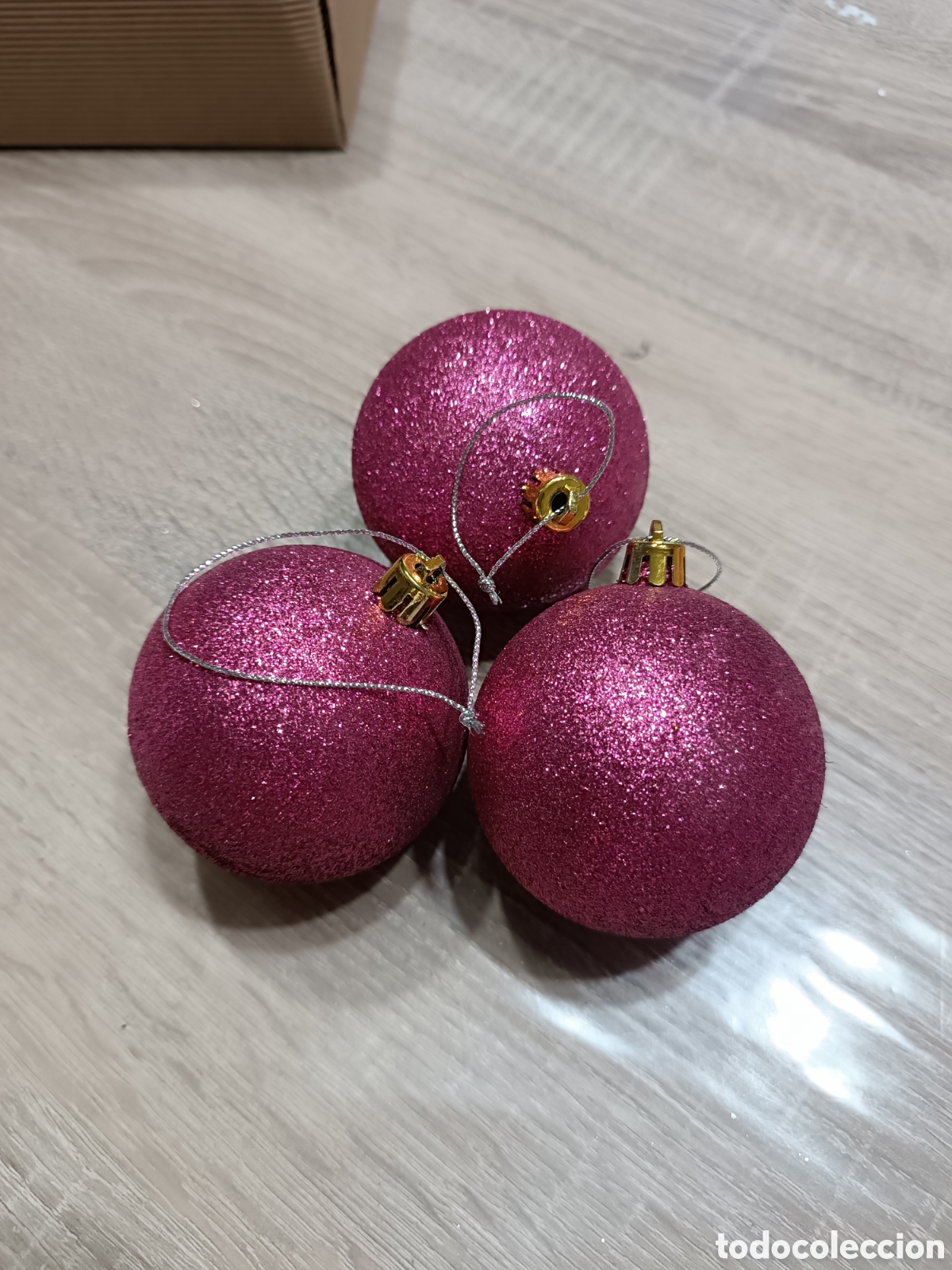 Coleccionismo: Bolas &aacute;rbol Navidad fucsia