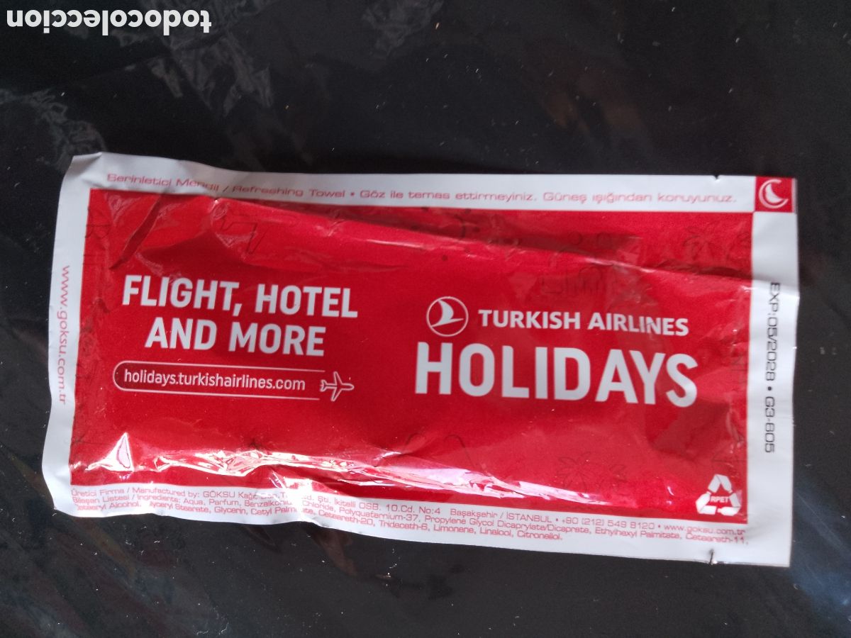 Coleccionismo: TURKISH AIRLINES . TOALLITA . TOMORROW ON BOARD