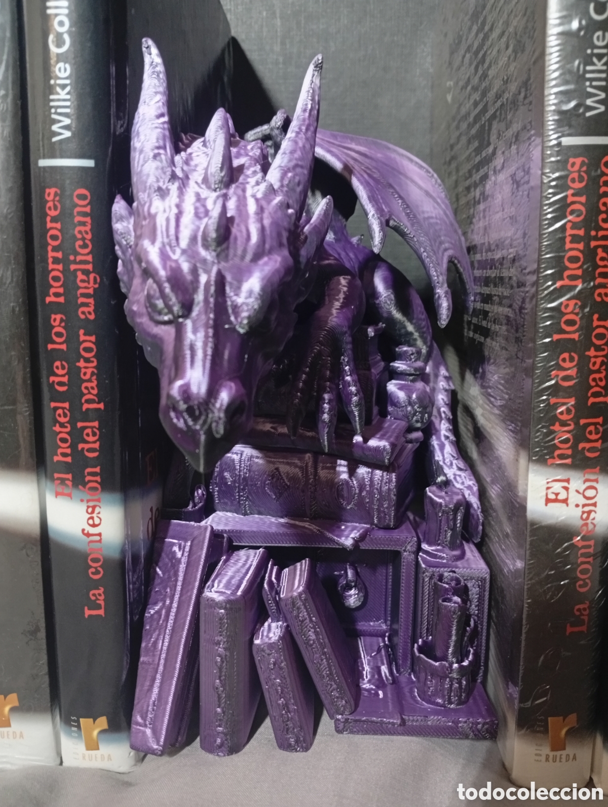 Coleccionismo: Sujetalibros Drag&oacute;n 17cm altura