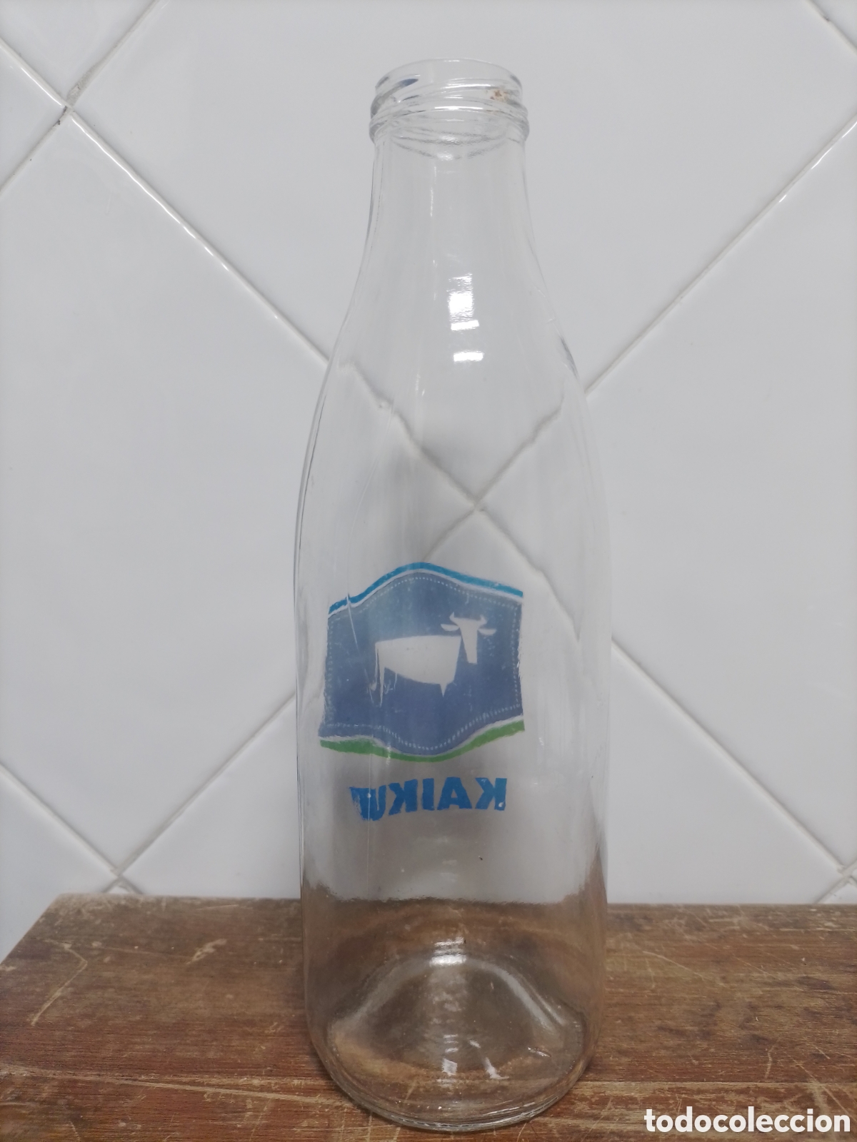 Coleccionismo: Botella cristal Kaiku. - Foto 3