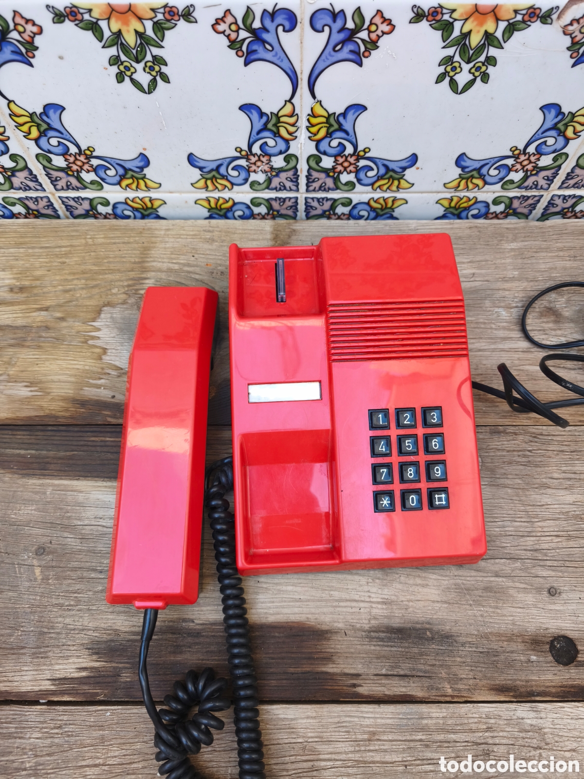 Coleccionismo: Tel&eacute;fono fijo Teide rojo - Foto 4