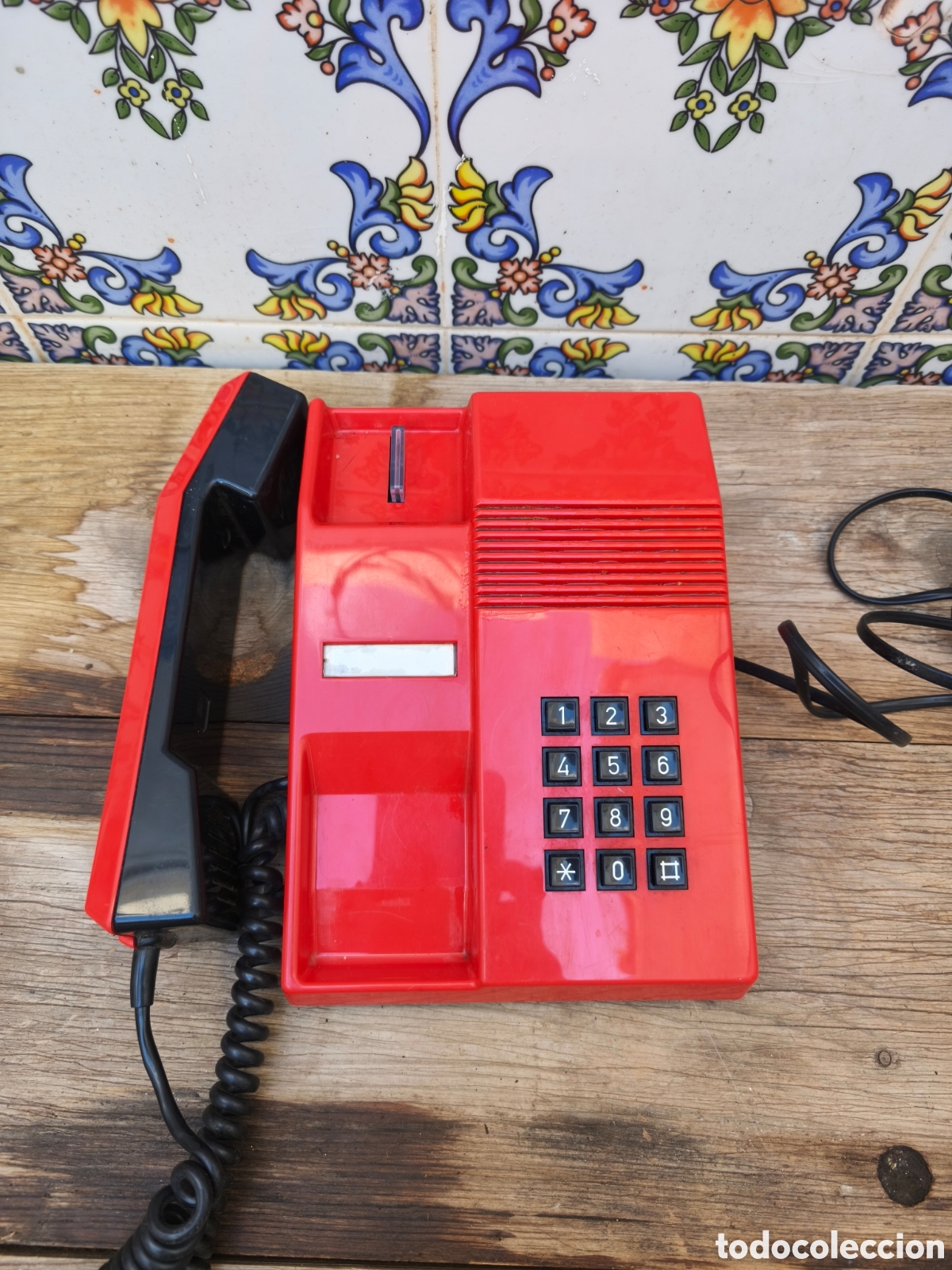 Coleccionismo: Tel&eacute;fono fijo Teide rojo - Foto 5