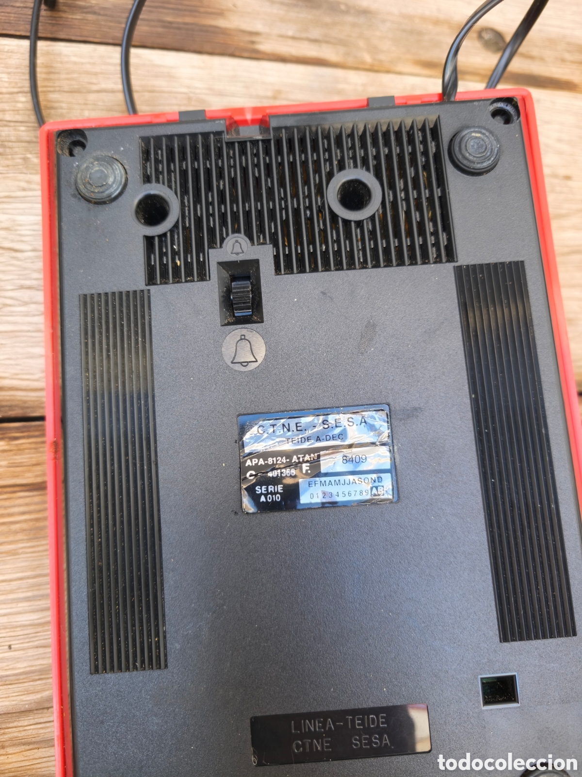 Coleccionismo: Tel&eacute;fono fijo Teide rojo - Foto 6