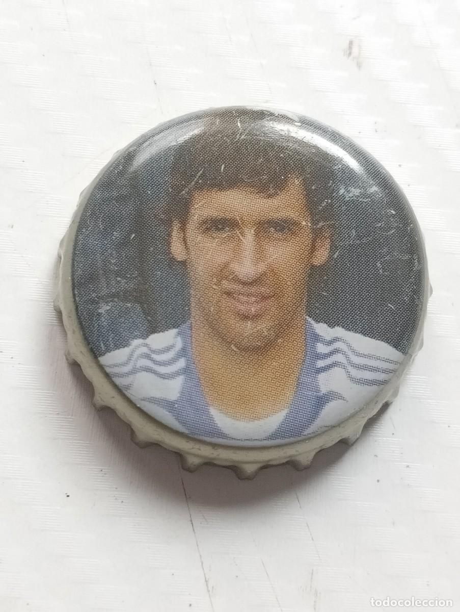 Coleccionismo: CHAPAS CERVEZA MAHOU COLECCI&Oacute;N FUTBOLISTAS REAL MADRID , TAPA, MUELLE, TAP&Oacute;N , JUGADOR RAUL FUTBOL