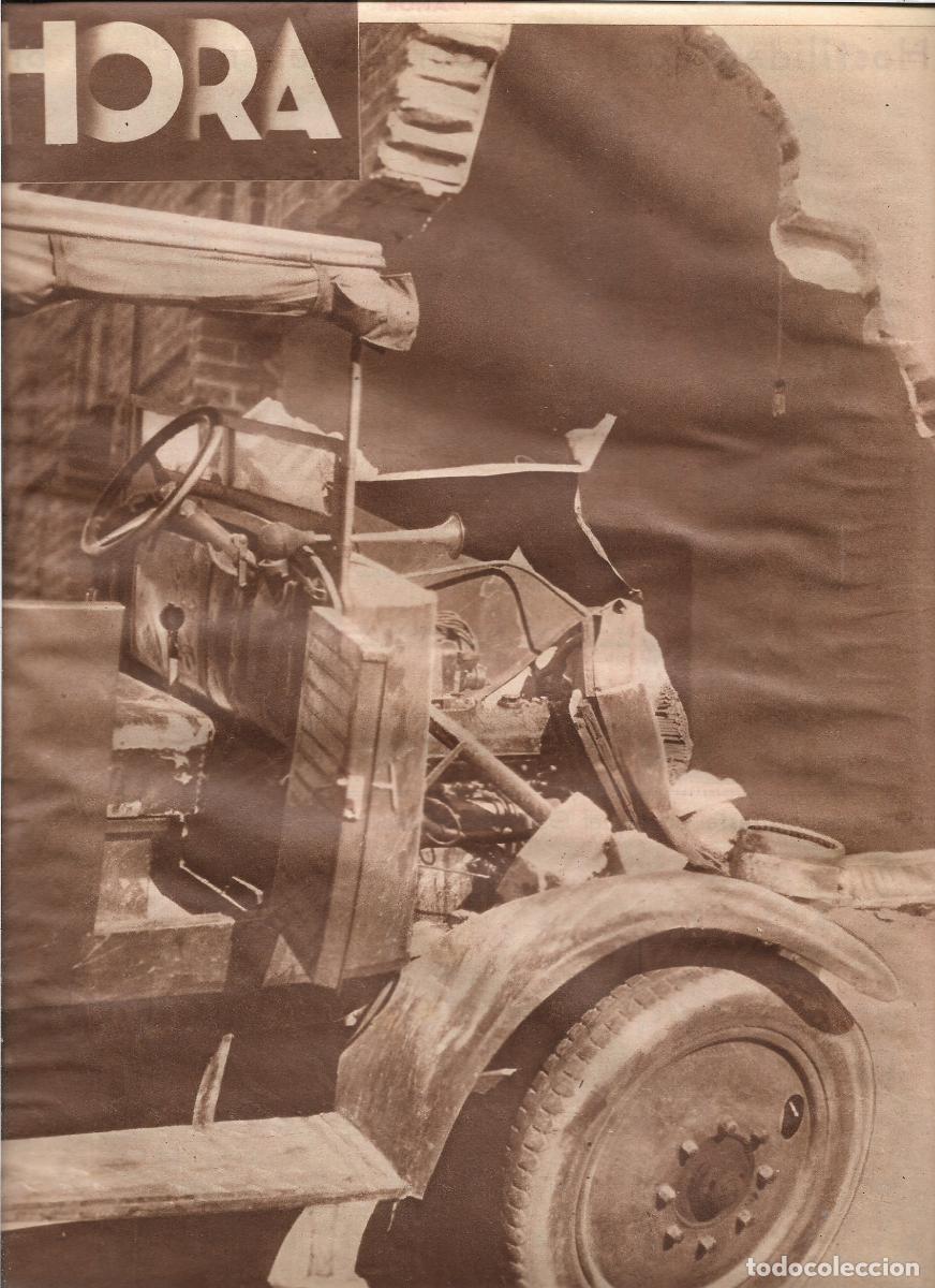 Coleccionismo: A&Ntilde;O 1933 RECORTE PRENSA CARRETERA DE EXTREMADURA ACCIDENTE CAMION MILITAR CHOCA CON UNA CASA HERIDOS