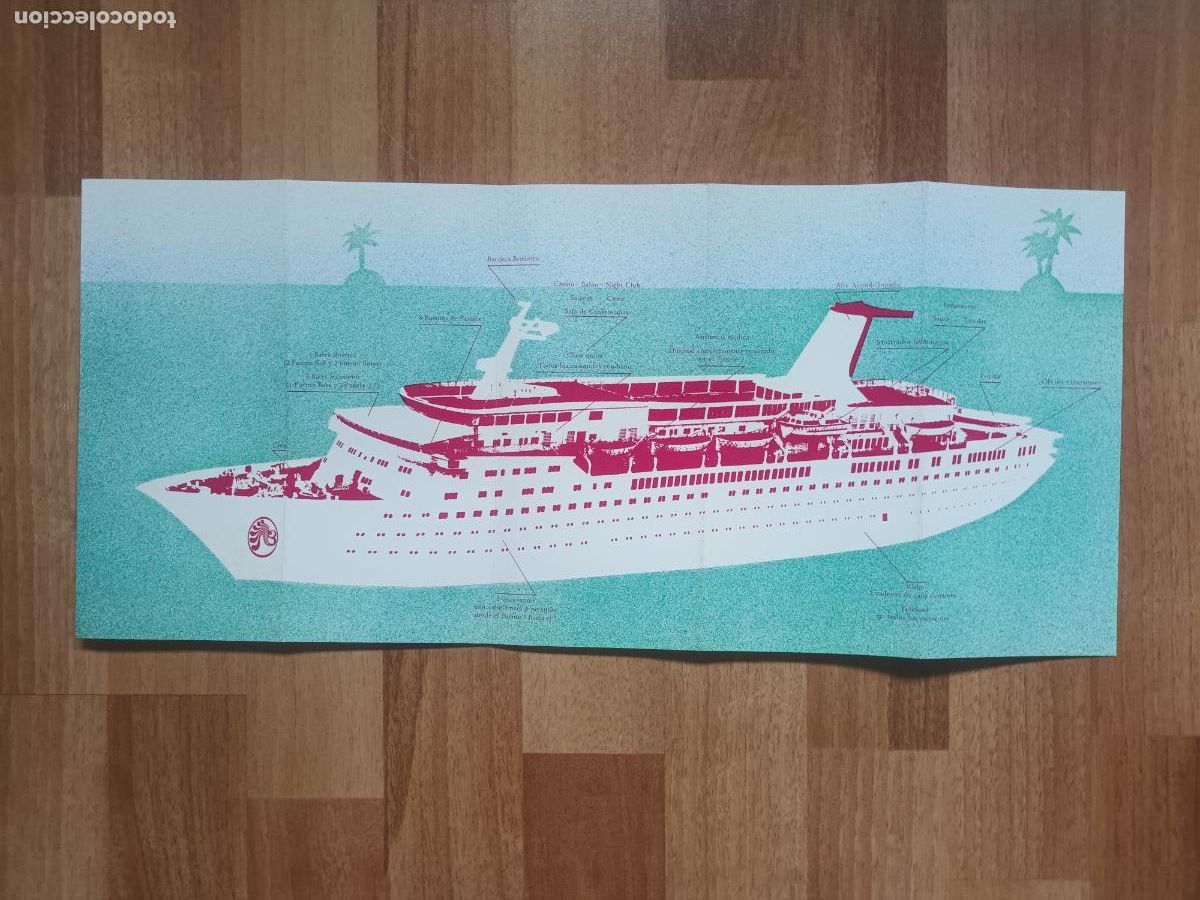 Coleccionismo: PROGRAMA CRUCERO DISCOTECA BOCACCIO AL CARIBE 1976. Barco Transatl&aacute;ntico Cunard Countess
