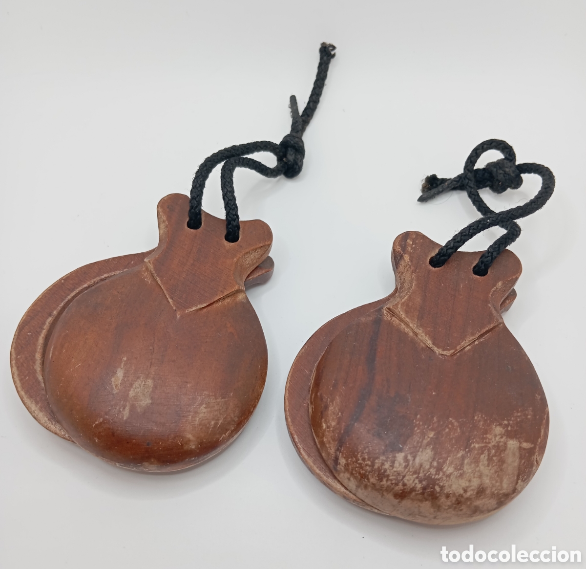 Coleccionismo: Casta&ntilde;uelas de madera hechas a mano - Foto 2