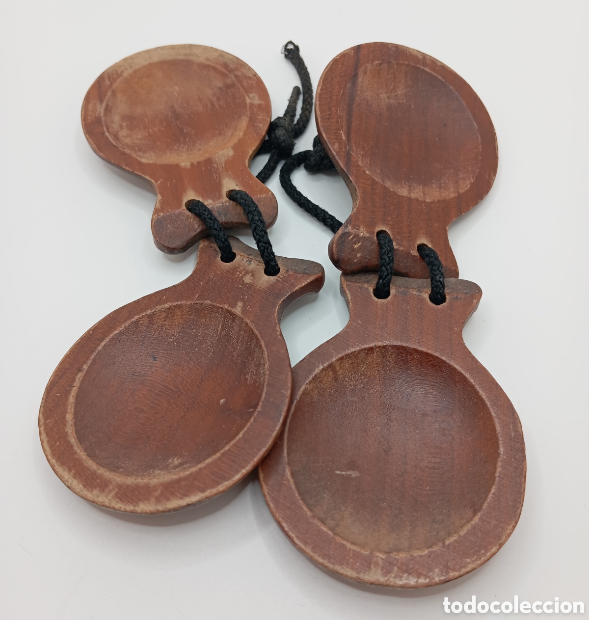 Coleccionismo: Casta&ntilde;uelas de madera hechas a mano - Foto 3