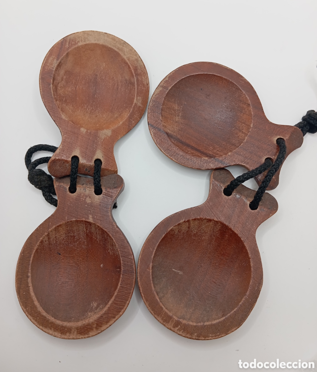 Coleccionismo: Casta&ntilde;uelas de madera hechas a mano - Foto 4