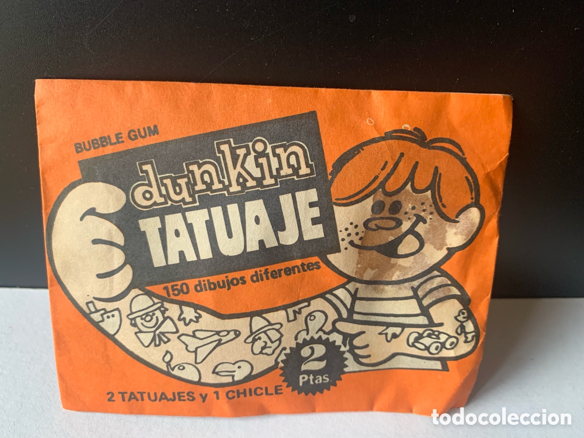 Coleccionismo: ANTIGUO SOBRE DUNKIN TATUAJE. A&Ntilde;OS 60/70.