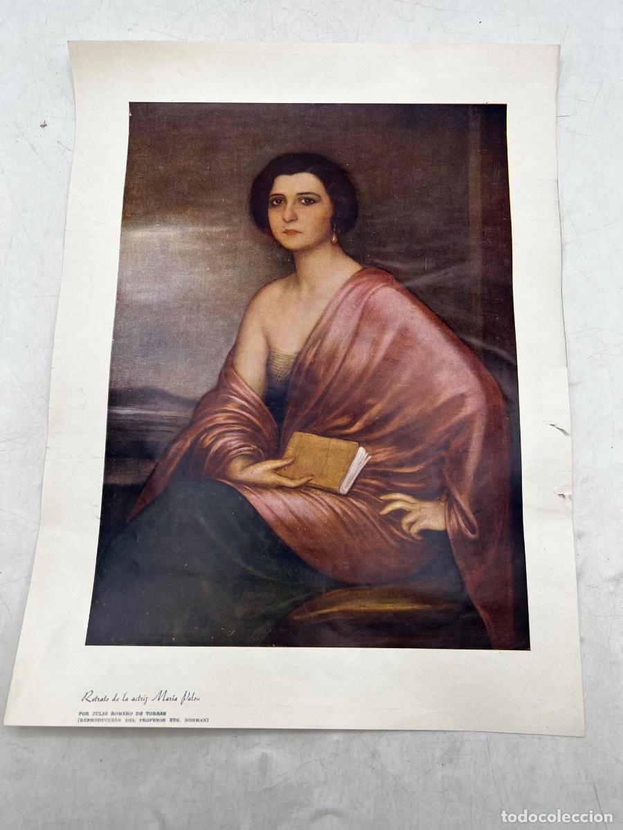 Coleccionismo: L&Aacute;MINA. RETRATO DE LA ACTRIZ MAR&Iacute;A PALOU. POR JULIO ROMERO DE TORRES.