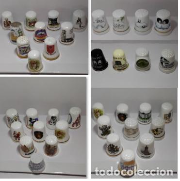 Coleccionismo: Lote de 38 dedales de distintas tem&aacute;ticas