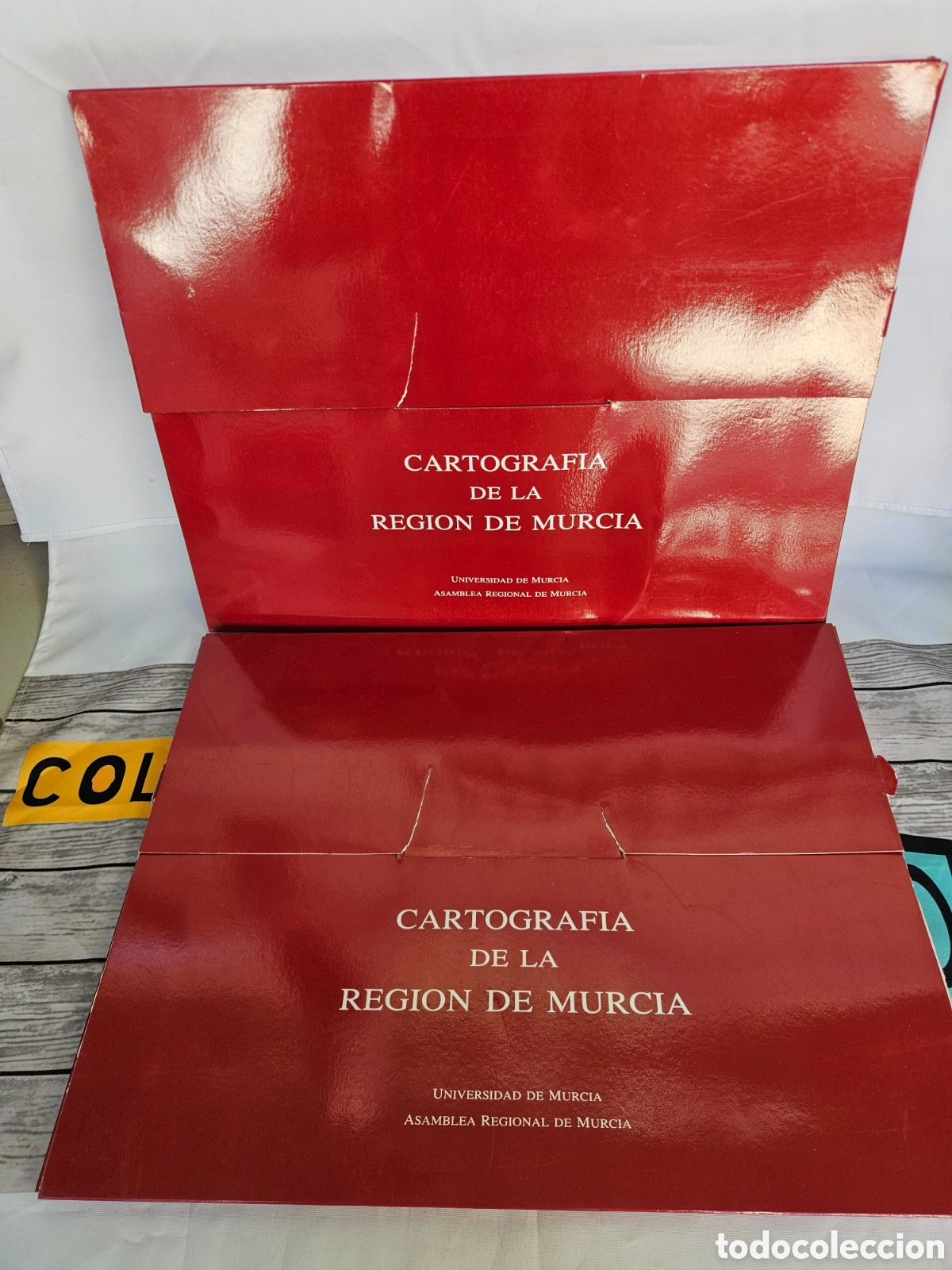 Colecionismo: 40 LAMINAS REPRODUCCIONES MAPAS CARTOGRAFIA DE LA REGION DE MURCIA. 2 CARPETAS MURCIA CARTAGENA 1991