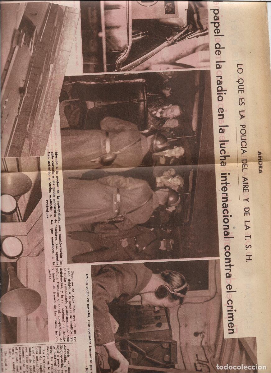 Coleccionismo: A&Ntilde;O 1933 RECORTE PRENS PAPEL DE LA RADIO EN LA LUCHA INTERNACIONAL CONTRA EL CRIMEN POLICIA DEL AIRE