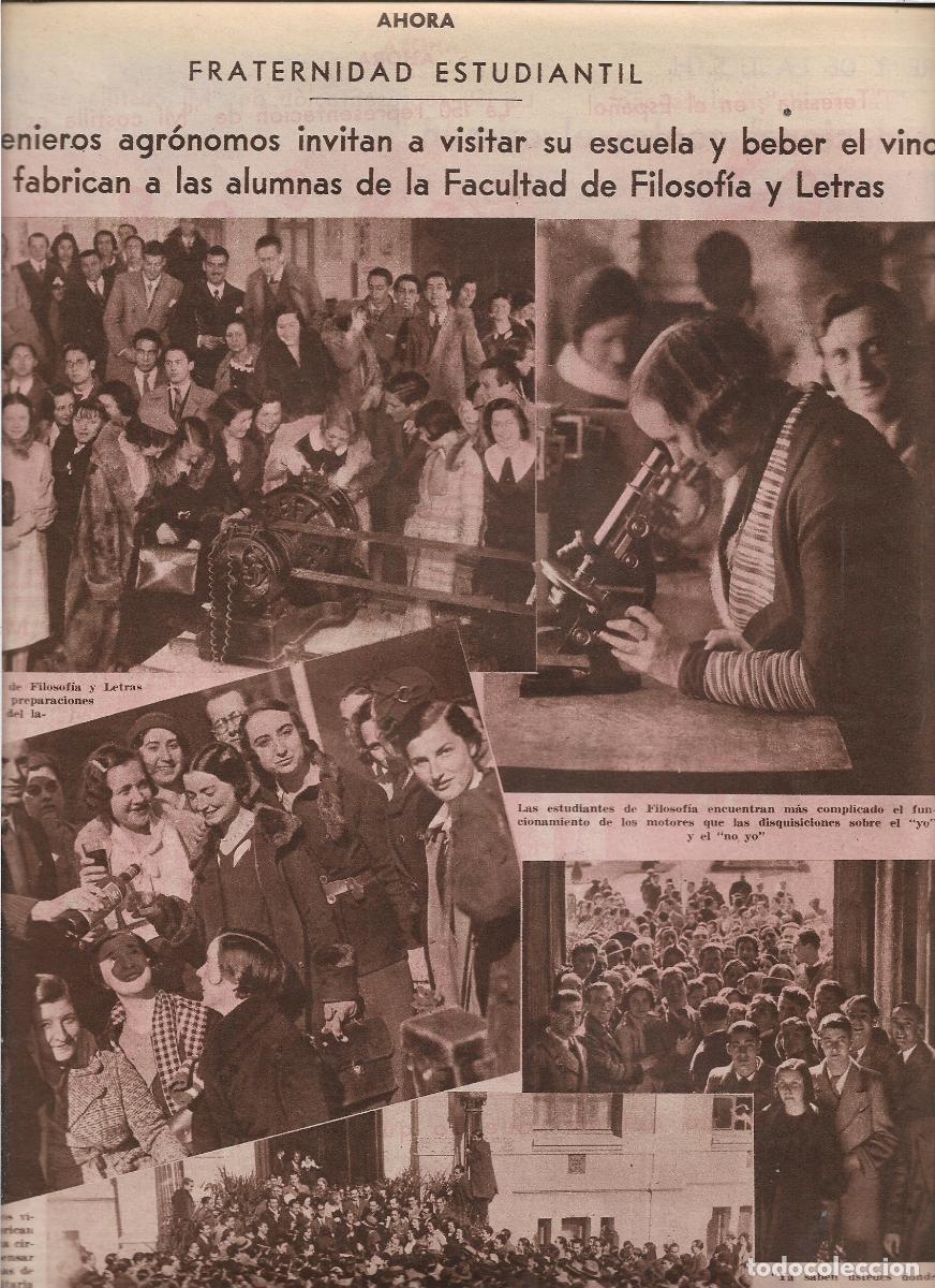 Coleccionismo: 1933 ALUMNAS FACULTAD FILOSOFIA Y LETRAS EN LA ESCUELA INGENIEROS AGRONOMOS CATA VINO QUE FABRICAN