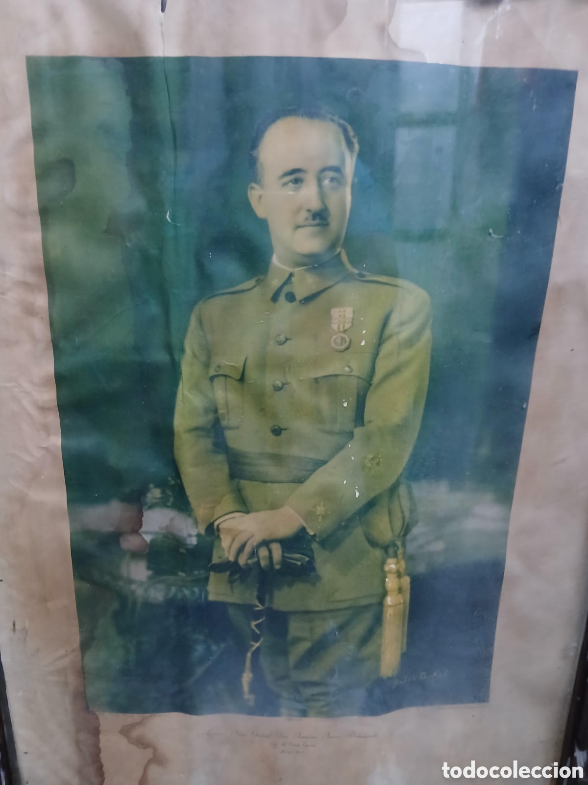 Coleccionismo: Cuadro Oficial De Francisco Franco - Foto 2