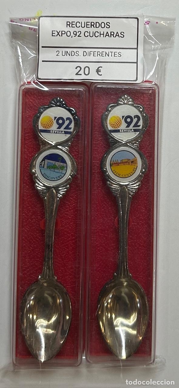 Coleccionismo: CREXP761 RECUERDO EXPO'92 SEVILLA 2 CUCHARILLAS DIFERENTES