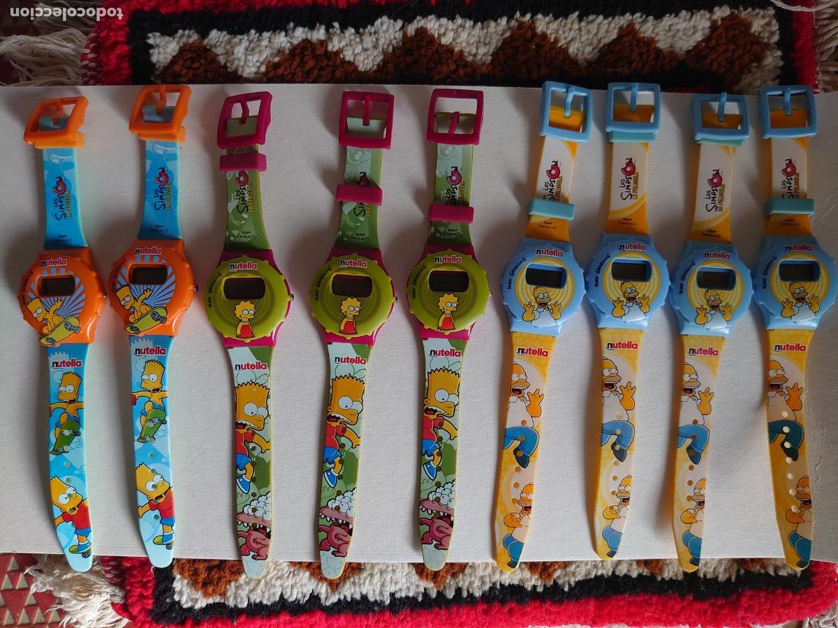 Coleccionismo: RELOJ THE SIMPSONS NUTELLA. LOTE 9 UNIDADES. NO FUNCIONAN