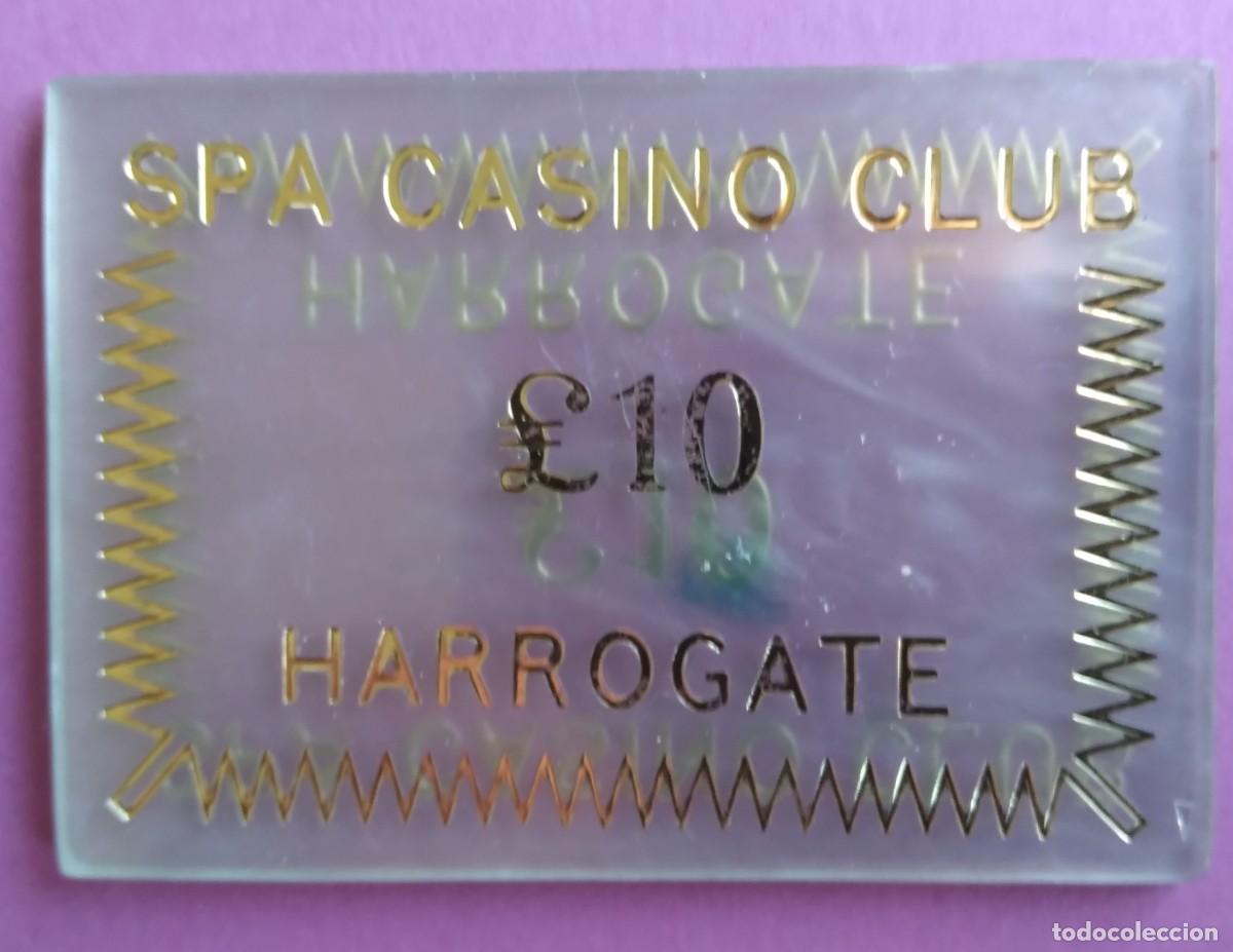Coleccionismo: FICHA DE CASINO SPA CLUB HARROGATE , NORTH YORKSHIRE 10 LIBRAS * 64x45 Mm.BAQUELITA