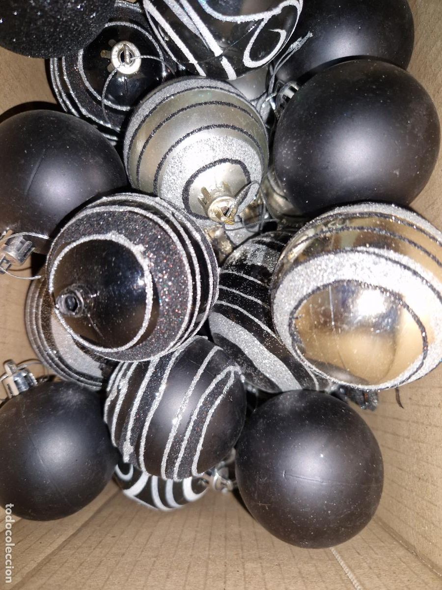Coleccionismo: BONITAS BOLAS NAVIDE&Ntilde;AS DECORATIVAS. COLOR NEGRO. MAS DE 10