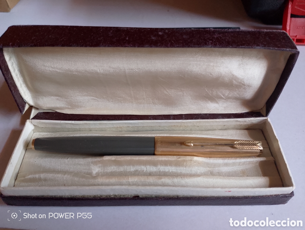 Coleccionismo: Pluma Parker oro plum&iacute;n - Foto 2