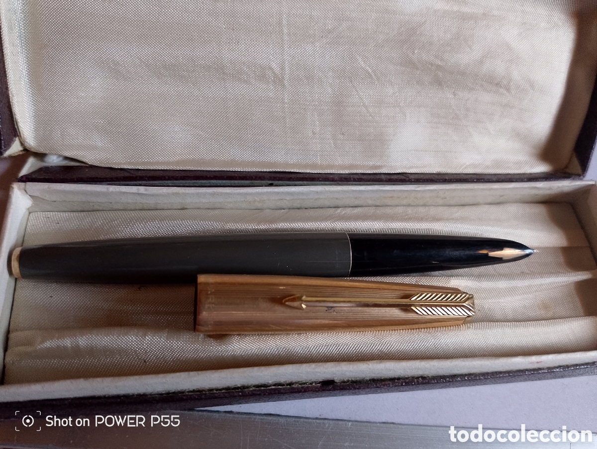 Coleccionismo: Pluma Parker oro plum&iacute;n - Foto 3