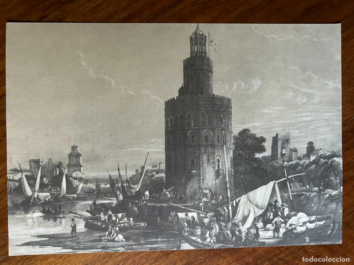 Coleccionismo: SEVILLA - TORRE DEL ORO - REPRODUCCI&Oacute;N DE GRABADO DE VILLAAMIL - BOEHRINGER S.A.