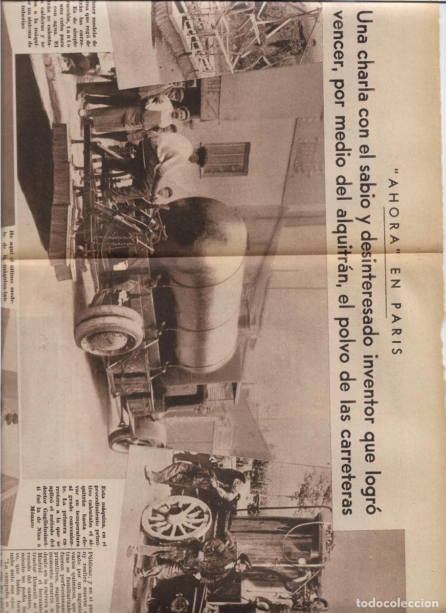 Coleccionismo: A&Ntilde;O 1933 RECORTE PRENSA DOCTOR GUGLIELMINETTI INVENTOR MAQUINA DE ALQUITRANAR CARRETERA