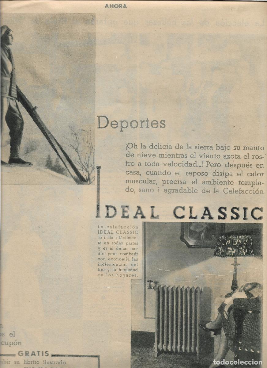 Coleccionismo: A&Ntilde;O 1933 RECORTE PRENSA PUBLICIDAD CALEFACCION IDEAL CLASSIC COMPA&Ntilde;IA ROCA RADIADORES