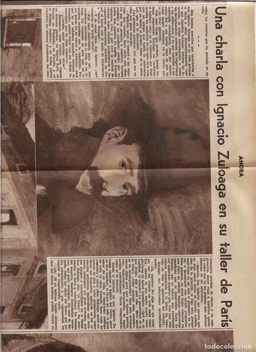 Coleccionismo: A&Ntilde;O 1933 RECORTE PRENSA PINTURA ENTREVISTA PINTOR IGNACIO ZULOAGA EN PARIS OBRAS PLAZA DE NAJERA