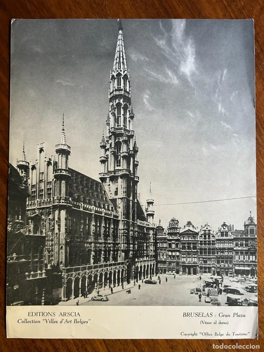 Coleccionismo: GRAND PLACE DE BRUSELAS - B&Eacute;LGICA - L&Aacute;MINA PUBLICITARIA DE MEDICAMENTOS - A&Ntilde;OS 1950
