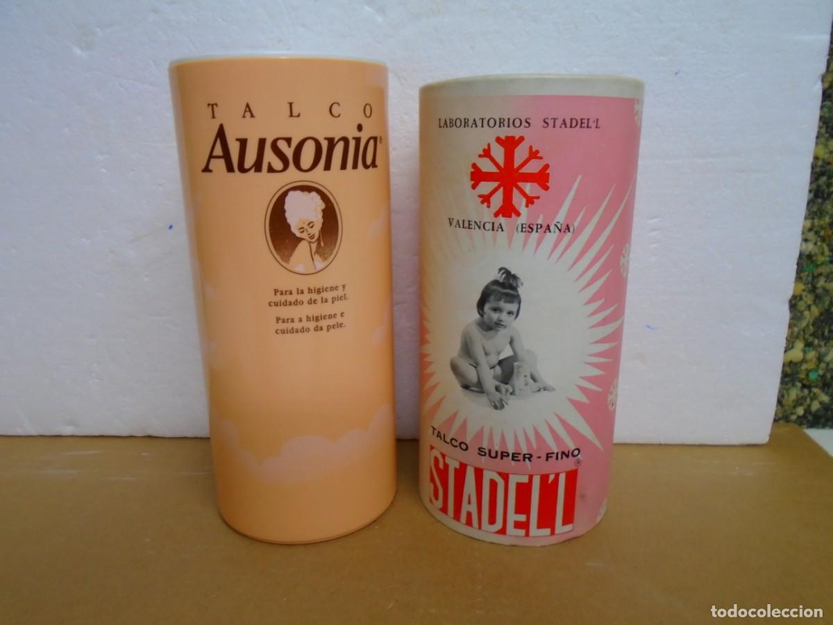 Coleccionismo: VINTAGE BOTES DE POLVOS DE TALCO SIN DESPRECINTAR(COMPLETOS)AUSONIA Y STADEL`L.