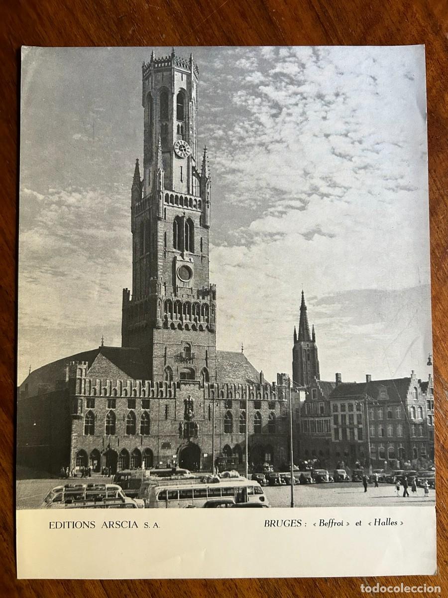 Coleccionismo: BRUJAS BRUGES - BEFFROI - HALLES - B&Eacute;LGICA - L&Aacute;MINA PUBLICITARIA DE MEDICAMENTOS - A&Ntilde;OS 1950